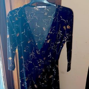 Mango BASICS collection wrap dress